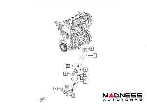 FIAT 124 Clean Air Hose